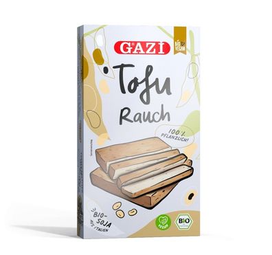 Gazi BIO Räucher-Tofu 12x 200g veganes Rauch Tofu Fleisch-Alternative aus BIO-Soja