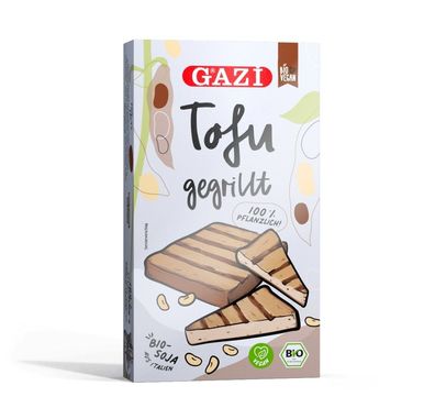 Gazi BIO Grill-Tofu 4x 200g veganes gegrilltes Tofu Fleisch-Alternative BIO-Soja