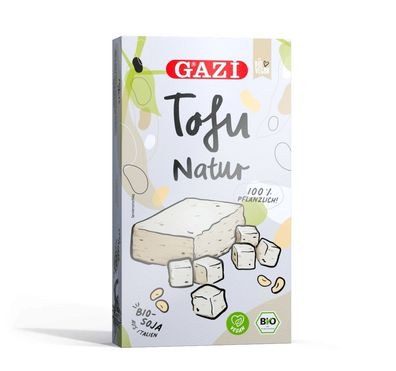 Gazi BIO Tofu Natur 2x 200g veganes Tofu 100% pflanzlich Alternative BIO-Soja Italien