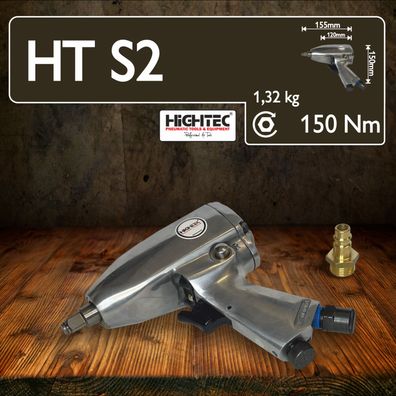 3/8" Schlagschrauber Druckluft Hightec SILVER MIT 150 Nm Losbrechmoment NEU