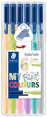 Staedtler Fasermaler triplus color "MY pastel Colours" 6er