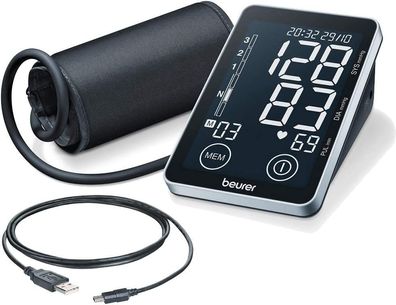 Oberarm-Blutdruckmessgerät mit USB-Schnittstelle, zwei Benutzerspeicher für je 6