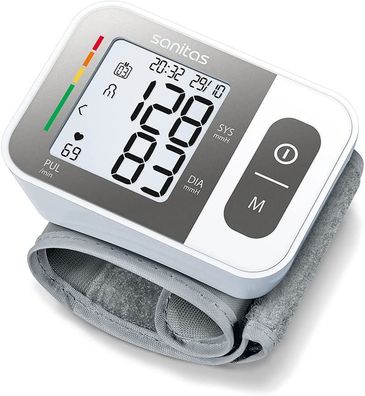 Handgelenk-Blutdruckmessgerät, vollautomatische Blutdruck- und Pulsmessung, Warn