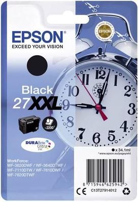 Original Epson Tinte T2791 27XXL Schwarz C13T27914012