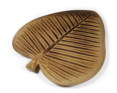 Holz Schale in Blattform Deko Schale Tischdeko Naturprodukt Ablageschale