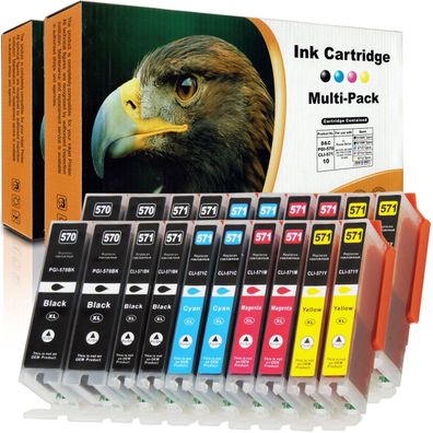 Kompatibel 20er Set Canon PGI-570 XL, CLI-571 XL Druckerpatronen Tinte alle Farben...