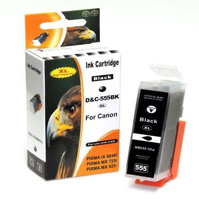 Kompatibel Canon 8049B001, PGI-555 XXL PGBK Schwarz Black pigmentiert Druckerpatro...