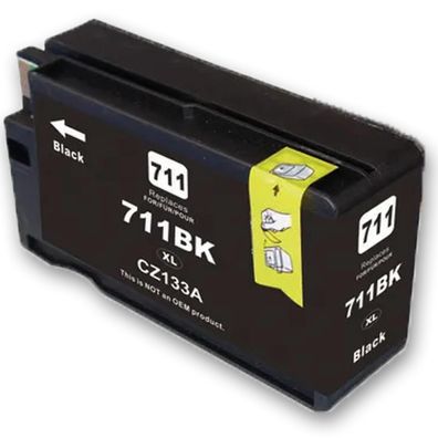 Kompatibel HP 711XL, CZ133A BK Schwarz Black Druckerpatrone für 2.300 Seiten von D&C