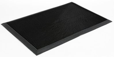 Gummi-Fußmatte 60x40cm schwarz Fußabtreter Türmatte Vorleger Schmutzfangmatte