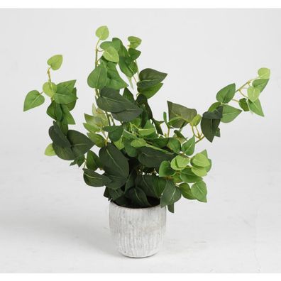 12 Stück Künstlicher Efeu 32cm im Keramiktopf Kunstblumen Pflanzen Dekoration Set