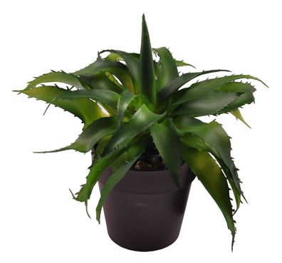 Künstliche Aloe Vera 18cm im Blumentopf Kunstpflanze Zimmerpflanze Dekopflanze