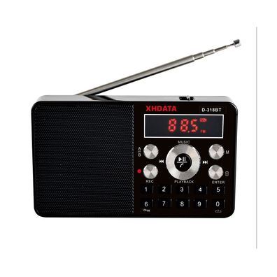 Xhdata d-318 bt fm stereo radio kunststoff mini multifunktions tragbares radio