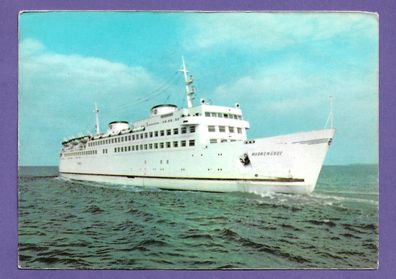 Postkarte Deutschland Fährschiff "Warnemünde" gelaufen nach Lommatzsch