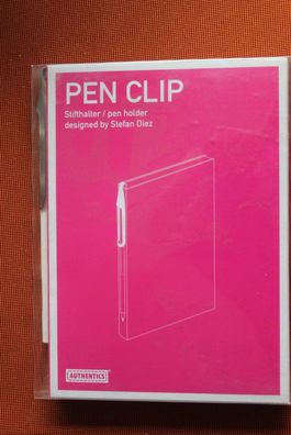 Pen Clip, Stifthalter L aus Edelstahl für Agenda, Notizbuch, Kladde