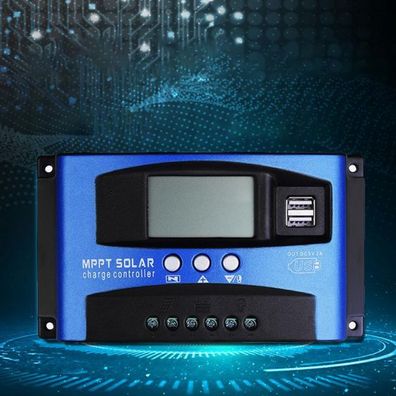 MPTT Solarladeregler Dual-USB-LCD-Display, 12V / 24V Auto Solar Cell Panel