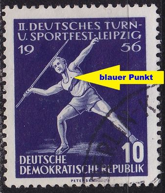Germany DDR [1956] MiNr 0531 F33 ( O/ used ) [01] Olympiade Plattenfehler