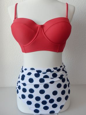 Cupsche Bustier Bikini Punkten-Muster Gr. M neu