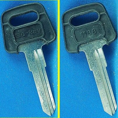 Schlüsselrohling Börkey 1188 mit Kunststoffkopf für Audi, VW / AKS, Casi, Huf, Witte