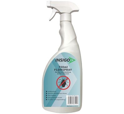 INSIGO 750ml Anti Floh Bekämpfung Schutz Spray Mittel Befall gegen Flöhe Vernichter