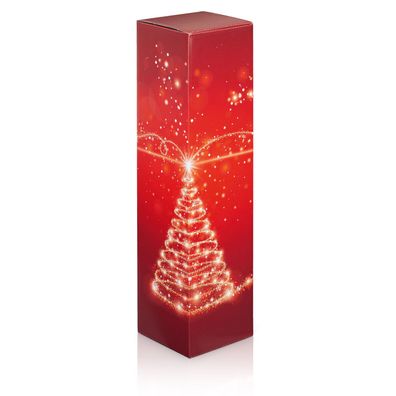 10 Stück Geschenkkarton für 1 Flasche "Weihnachtsbaum" Präsentkarton Weinkarton
