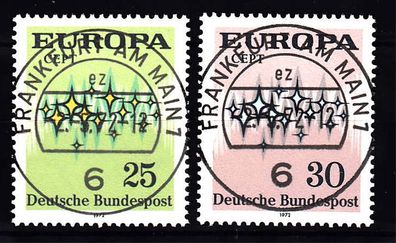 Bund 1972 MiNr. 716-17 Ersttags-Vollstempel Frankfurt Originalgummi