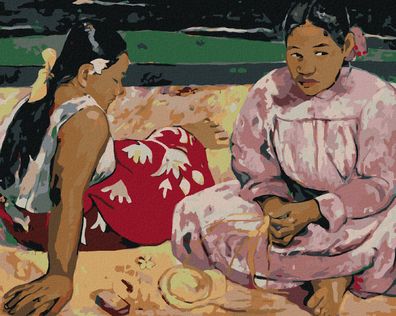 Zuty - Malen nach Zahlen - Tahitianische FRAUEN AM STRAND (PAUL Gauguin), 40x50 cm