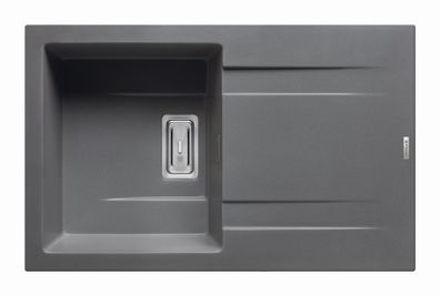 Küchenspüle Kartesio, Einbauspüle 79x50cm, Spülbecken mit Hahnloch
