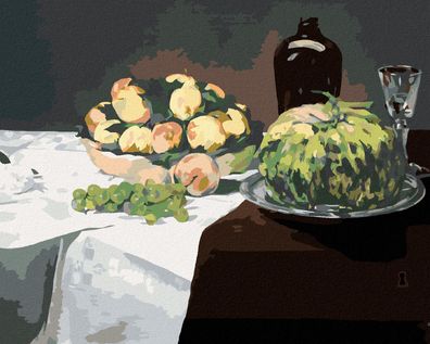 Zuty - Malen nach Zahlen - Stillleben MIT MELONE UND Pfirsichen (ßDOUARD MANET), 40x5