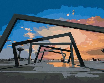 Zuty - Malen nach Zahlen - Sonnenaufgang IN SAUDI-ARABIEN, 40x50 cm