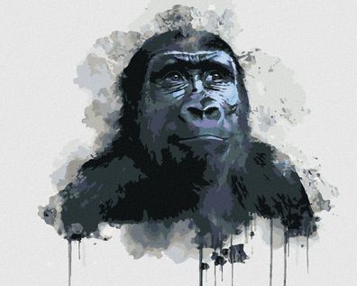 Zuty - Malen nach Zahlen - Schwarzer Gorilla, 40x50 cm