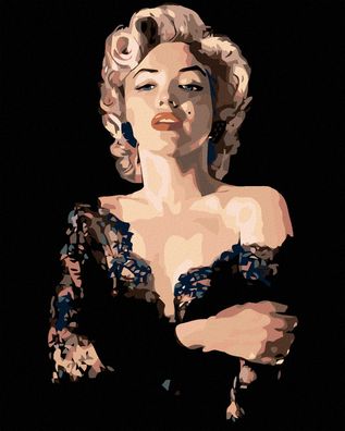 Zuty - Malen nach Zahlen - Marilyn IM Schwarzen KLEID, 40x50 cm