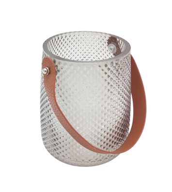 Windlicht aus Glas mit Henkel Kerzenglas Teelichthalter Kerzenhalter Tischdeko