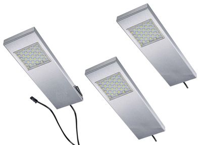 LED Edelstahl Unterbauleuchte Küche 3x3 W, Küchenleuchte Tadeo 3M
