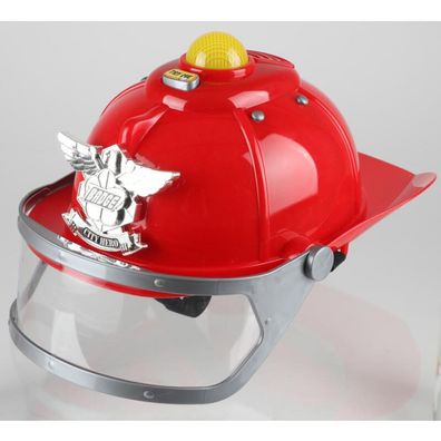 6x Feuerwehr Helm Polizei Visier Fasching Kostüm Licht Sound Kinder Spielzeug