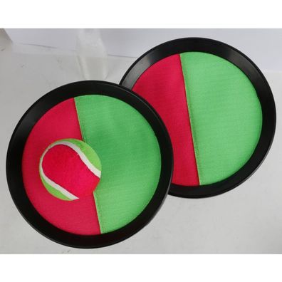 12x Klettball Set Schläger Ball Spielzeug Kinder Strand Garten Draußen Fang Wurf