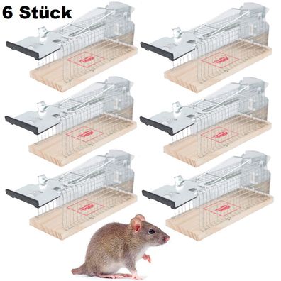 6x Mausefalle Lebendfalle Mäusefalle Maus Lebend Falle Käfig Käfigfalle M-501