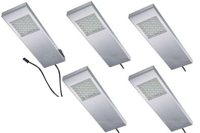 LED Edelstahl Unterbauleuchte Küche 5x3 W, Küchenleuchte Tadeo 3M