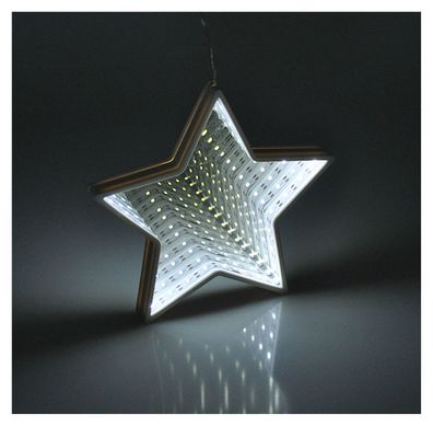 LED Deko Tanne oder Stern mit Unendlichkeitseffekt Weihnachtsdeko Fensterdeko