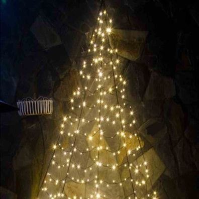 LED-Tannenbaum Galaxy halbrund 400 cm 320 warmweiße LED, zur Wandbefestigung