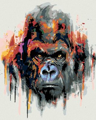 Zuty - Malen nach Zahlen - Gorilla, 40x50 cm