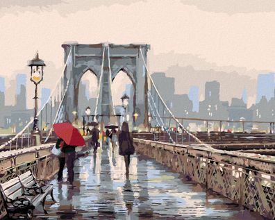 Zuty - Malen nach Zahlen - EIN Spaziergang AUF DER Brooklyn BRIDGE (RICHARD Macneil),