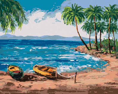 Zuty - Malen nach Zahlen - Tropisches Paradies, 40x50 cm