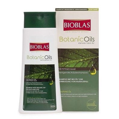 Bioblas Botanic Oils, Lorbeer Shampoo für fettiges Haar, Anti Haarausfall Shampoo