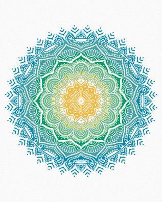 Zuty - Malen nach Zahlen - Mandala VIII, 40x50 cm