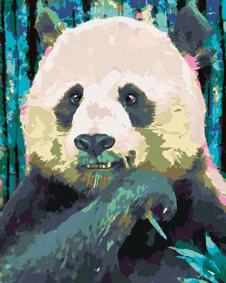 Zuty - Malen nach Zahlen - Farbiger PANDA, 40x50 cm