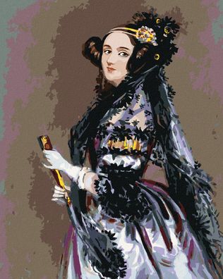 Zuty - Malen nach Zahlen - PORTRßT VON ADA Lovelace (ALFRED EDWARD CHALON), 40x50 cm