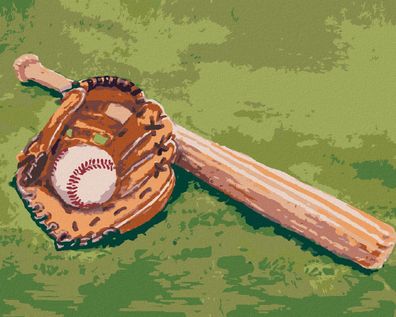 Zuty - Malen nach Zahlen - Baseball, 40x50 cm