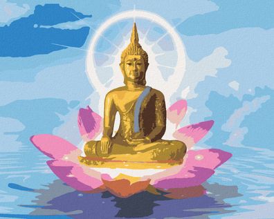 Zuty - Malen nach Zahlen - BUDDHA IM LOTUS, 40x50 cm