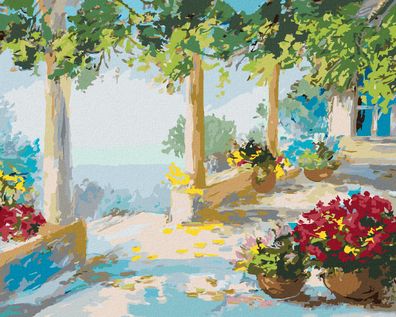 Zuty - Malen nach Zahlen - Terrasse AM MEER, 40x50 cm