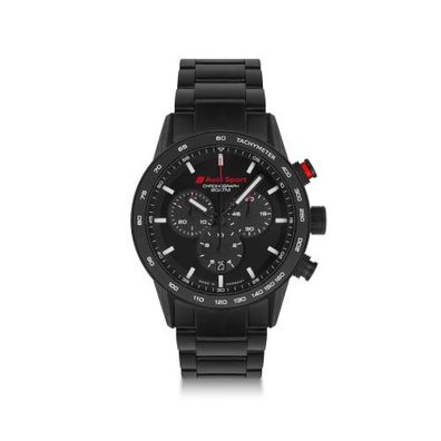Original Audi Sport Chronograph Armbanduhr Uhr Wechselarmband schwarz 3102200500
